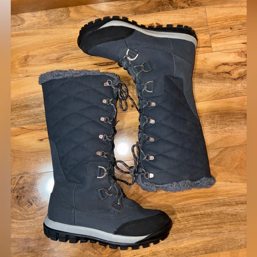BearPaw Women's Dark Gray Winter Boots- size 10